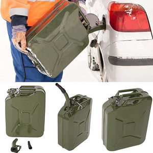 Conteneur jerrycan de course diesel <span class=keywords><strong>essence</strong></span> mazout <span class=keywords><strong>20L</strong></span> en acier vert métal - Product Image 6