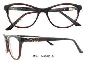 Lunettes de vue pour femmes de style rétro, forme œil de chat, motif diamant, légères, montures en acétate tendance - Product Image 3