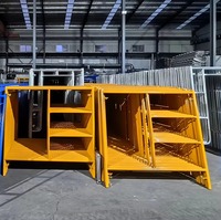Échafaudage de type échelle avec cadre thermolaqué et plateforme pour travaux de construction