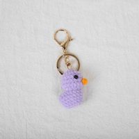Porte-clés Amigurumi au crochet, animaux en crochet faits main, mini canards, breloques en crochet tricoté