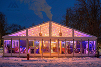 Tente de réception pour événements, mariages, fête, en aluminium, résistante, permanente, transparente, toutes saisons, imperméable