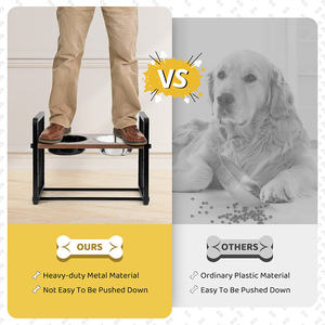 JH-Mech Mengurangi Ketegangan Leher dan Sendi 4 Tingkat Ketinggian yang Dapat Disesuaikan Ideal Tahan Lama dan Kokoh Mangkuk Anjing yang Dapat Diangkat dan Disesuaikan - Product Image 5