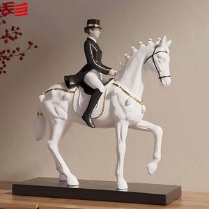 पशु आभूषण मूर्तिकला राल मूर्ति घोड़े की सफलता के अर्थ के साथ पशु आभूषण मूर्तिकला का घोड़ा - Product Image 2