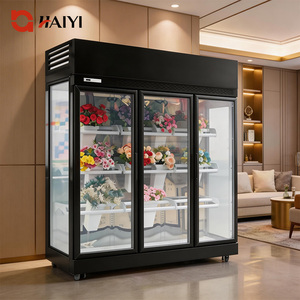 Refrigerador Vertical Comercial con Enfriamiento por Aire y Pantalla Digital para Almacenamiento de Flores, con Estantes Ajustables para Floristerías - Product Image 1