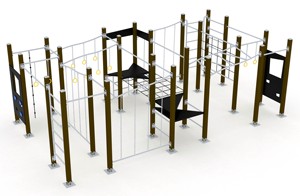 Équipement de <span class=keywords><strong>fitness</strong></span> extérieur Flyingkids en acier galvanisé et acier inoxydable 304/316 pour exercices de calisthénie, parc de sport, salle de sport, <span class=keywords><strong>CrossFit</strong></span> - Product Image 2