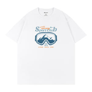 Camiseta Deportiva de Esquí al Aire Libre con Estampado de Club, Unisex, Manga Corta, Transpirable, Tejida, Informal de Verano - Product Image 1