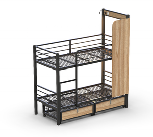 Lit superposé en métal pour dortoir d'auberge / <span class=keywords><strong>Lits</strong></span> <span class=keywords><strong>superposés</strong></span> d'occasion bon marché pour usage domestique à vendre, lit superposé à <span class=keywords><strong>3</strong></span> <span class=keywords><strong>niveaux</strong></span> pour auberges et hôtels - Product Image 2