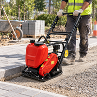 Compacteur à plaques LF75, 85 kg, machine compacteuse vibrante à essence, 15 KN, pour la construction routière et le sol