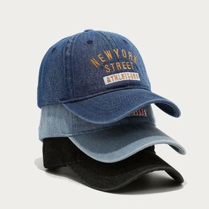 Spring Summer Women Men Denim Baseball Cap Custom Embroidery Sun <b>Hat</b> Outdoor Sports Fashion Baseball <b>Hat</b> - Product Image 1