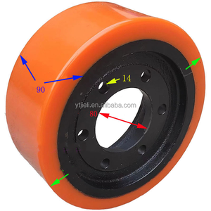 KANGHEFU Nouveau fournisseur de roues en caoutchouc pour <span class=keywords><strong>chariot</strong></span> élévateur <span class=keywords><strong>Linde</strong></span> T20sp, charge 0009933803, transpalette électrique 125*60, 3 mois - Product Image 4