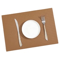 Haute qualité luxe marron rétro Rectangle ovale motif peau de vache personnalisé en cuir Table napperon Place américain