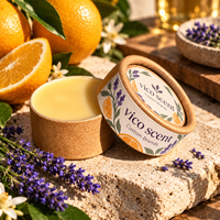 Parfum Solide Marque Blanche Botanique Sans Alcool Faible MOQ 500g Pot Rond avec Emballage de Détail pour Marques de Boutiques