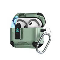 Serrure sécurisée avec porte-clés support de béquille étui pour écouteurs pour AirPods Pro 2/AirPods 4 housse antichoc étui pour écouteurs