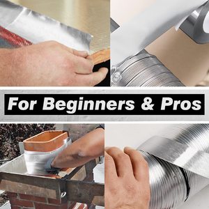 Heavy Duty Waterproof Aluminum Foil <strong>Tape</strong> for High Temperature Sealing and Repair Applies to <strong>Air</strong> Duct Metal Repair Dryer <strong>Vents</strong> - Product Image 5