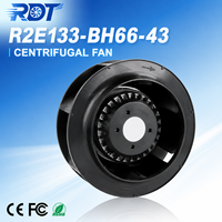 R2E133-BH66-43 AC Santrifüj Blower 230VAC 133mm 28dB Düşük Gürültülü Fan Geriye Eğik İnvertör Kabin Havalandırma Yedeği
