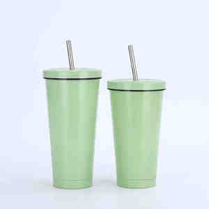 High aesthetic solid color office and business straw <b>cup</b> - Product Image 3