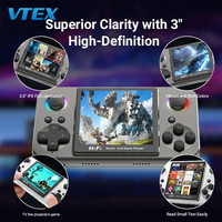 Console de jeu vidéo rétro portable avec écran carré IPS de 3,0 pouces, 128 Go de stockage TF, prise en charge de 10 émulateurs, corps métallique, jeu classique