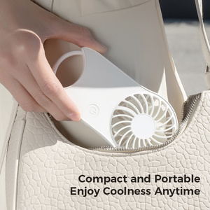 Mini Ventilador Portátil de Mano, Batería de 800mAh, Recargable Tipo-C, Silencioso, 3 Velocidades, con Clip para Cinturón, para Viajes y Actividades al Aire Libre - Product Image 5