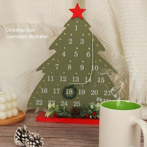 Décorations de Noël pour la maison, petites baguettes de vigne, ornements de calendrier de compte à rebours, artisanat en bois, directement de l'usine - Product Image 1