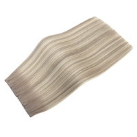 Gran Stock de Extensiones de Cabello Humano Genius Weft Doble Trama, Colores Balayage Rubio, Cutícula Alineada, Genius Weft Plano