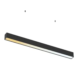 Modern Office Use Optional 0-10v Dimming Tube Fit Centre Suspended Ceiling Pendant Lghting Linear Led Batten Light