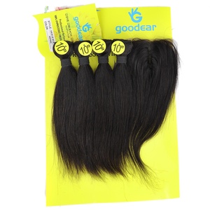 Paquetes de Cabello Ombré T1B/27#, 30#, Borgoña con Set de Cierre, Paquetes de Extensiones de Cabello Humano Brasileño Ondulado con Cierre - Product Image 2