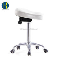 Chaise de Salon en cuir PU, tabouret de Massage de Spa, chaise Mobile ajustable, noir et blanc