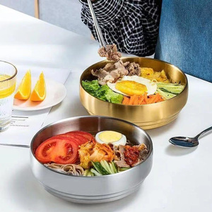 Restaurant Double couche en acier inoxydable 304 bols à soupe isolés à chaud bols à ramen japonais - Product Image 3