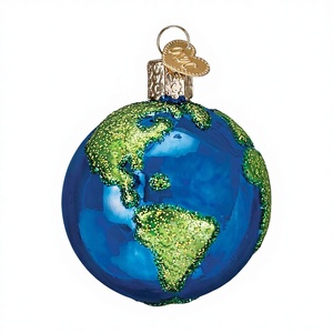 For Planet Earth Glass Blown Ornament Christmas Tree Handcrafted Holiday Decoration Outer Space Collection - Product Image 1