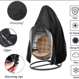 Cubierta impermeable de tela Oxford 210D para <span class=keywords><strong>silla</strong></span> <span class=keywords><strong>colgante</strong></span> al aire libre transfronterizo para productos de <span class=keywords><strong>Amazon</strong></span> con cremallera, Columpio de cáscara de huevo para polvo - Product Image 2