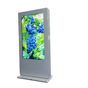 75 "Outdoor IP65 2500 nits kecerahan tinggi vertikal dua sisi iklan luar ruangan layar tampilan LCD papan kios digital