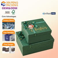 Caja de Calendario de Adviento Navideño de Lujo, Cajas de Regalo Sorpresa con Cuenta Regresiva de Días, Empaque de Cartón y Papel, Logotipo Impreso Personalizado al por Mayor