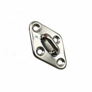 Nouvelle plaque d'œil <span class=keywords><strong>fixe</strong></span> en acier inoxydable 316 poli miroir, base diamantée, anneau en D de 80 mm, pour bateaux, yachts et navires HAICE - Product Image 2