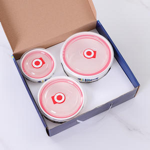 Juego de Tazones de Arroz de Cerámica Modernos Hechos a Mano con Diseño Floral Personalizable, Tapas Resistentes al Calor, Libres de BPA, Ecológicos, Aptos para <span class=keywords><strong>Microondas</strong></span> y Lavavajillas - Product Image 4