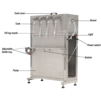 Flüssigkeits-Abfüllmaschine Getränke-Abfüllmaschine Kleine Halbautomatische Edelstahl-Abfüllmaschine für Plastik und Metall