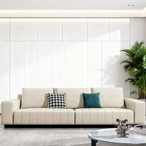 लिविंग रूम के लिए पियानो कुंजी शैली चमड़े के सोफे सेट, तीन-सीटर रंग और आकार में अनुकूलित किया जा सकता है। - Product Image 6