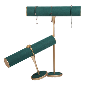 Vòng Cổ Gỗ Cơ Sở Bảng Truy Cập Top <span class=keywords><strong>Bracelet</strong></span> Chủ Tím Xoay Đứng Màu Hồng Trang Sức Hiển Thị Cho Cửa Hàng Trang Sức - Product Image 3