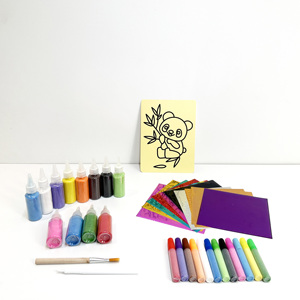 Sand Art Kit Artigianato per i bambini con 12 sabbie colorate fai da te dolci dipinti artigianali per bambini arti attività di apprendimento educativo - Product Image 5