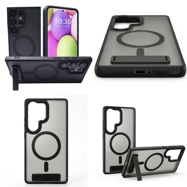 Luxury Matte New Arrival Magnetic Kickstand Case for Samsung Galaxy S26 Ultra S22 S24 S23 S25 Ultra Thin Business Phone Cover