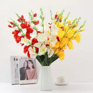 Hochzeits strauß Großhandel künstliche Blume von künstlichen Gladiolen Großhandel Home Hochzeits dekoration Simulation Orchidee