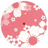 Parapluie pour femmes en tissu de soie, 70/84cm, fleurs de cerisier japonais, danse ancienne, décoratif, style chinois, en papier huilé