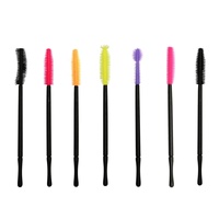 Vente en gros 100 pièces/pot noir S M L taille Micro cils peigne nettoyant brosse jetable ODM OEM cristal sourcils Silicone Mascara brosses