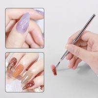 Stylo à 7 aiguilles multifonction pour Nail Art, outil de tréfilage, tête pliable, manche en acier inoxydable, fournitures de salon de manucure, vente en gros