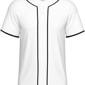 Maillot de baseball personnalisé pour homme, chemise unie décontractée à manches courtes boutonnée, uniforme sportif, taille S, noir - Product Image 4