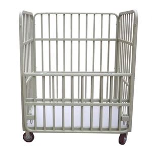 निर्माता की दो मंजिला औद्योगिक धातु गाड़ी हैंडकार्ट ट्रककैरियर लोहे के पिंजरे भंडारण कारोबार कार्ट नई डिजाइन ट्रॉली - Product Image 3