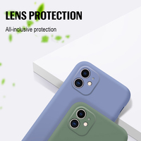Funda de silicona líquida mate para iPhone 11, funda suave Flexible a prueba de golpes para Apple iPhone 12 13 Pro Max