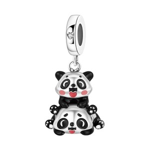 Vendita Diretta dalla Fabbrica: Nuovi Ciondoli a Forma di Animali della Serie Panda, Orso e Pinguino, Accessori in Tungsteno Placcato Argento - Product Image 5