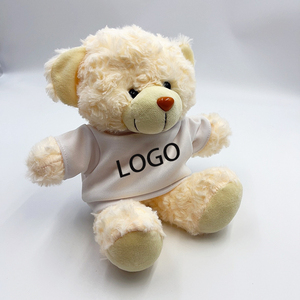 Venta al por mayor de osos de peluche personalizados con capucha logotipo personalizado texto Oem camisas de sublimación en blanco oso de peluche juguetes regalos - Product Image 6