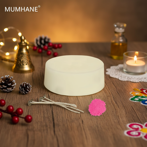MUMHANE DIY Beeswax Cotton and Paraffin Candle Making <b>Kit</b> for Christmas Wedding Diwali Including Candle Snuffer - Product Image 3