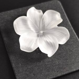 F16 28mm 30mm 32mm Flor de cuarzo esmerilado de seis pétalos hecha a mano - Product Image 4